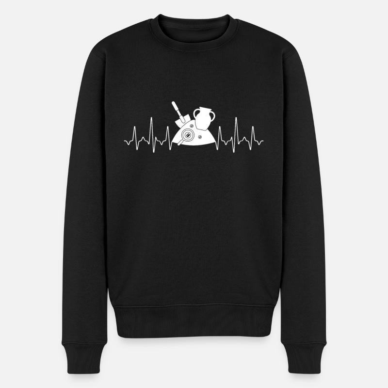 archéologue - Pull Premium bio Homme - noir