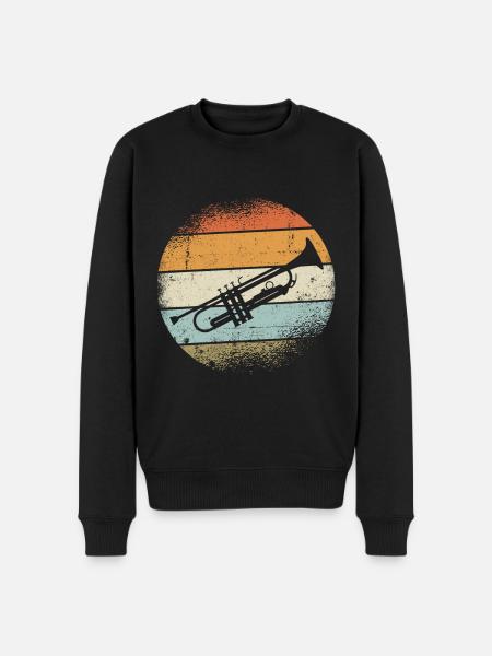 Trumpet Instrument - Men's Premium Organic Jumper - black