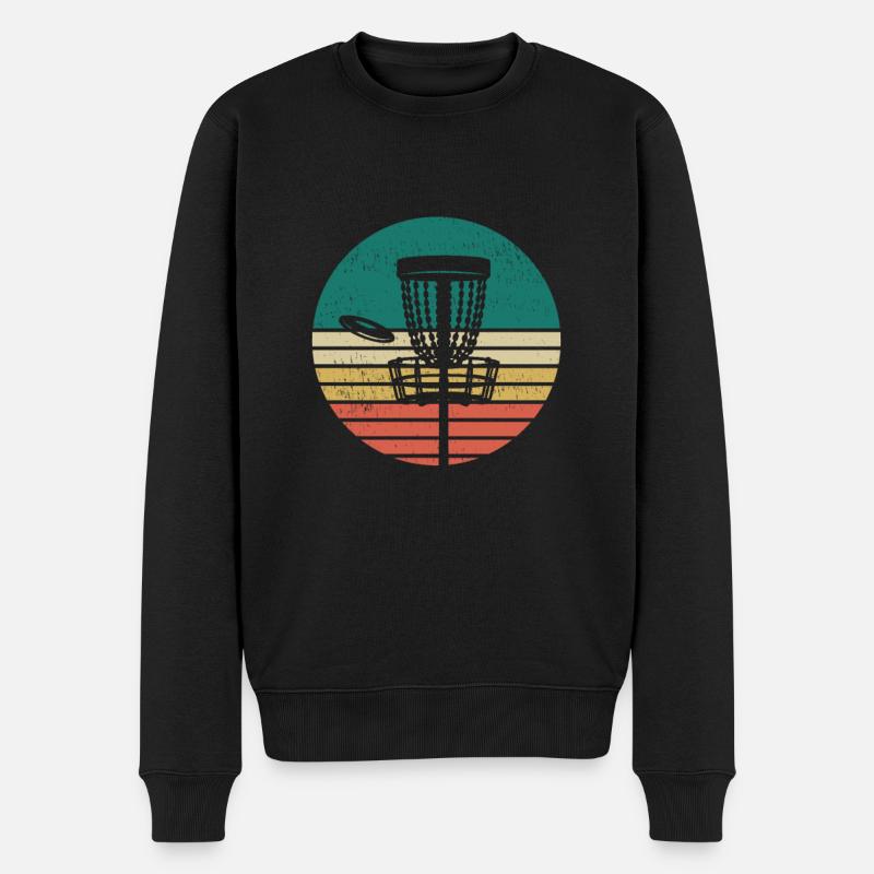 Disc Golf Vintage Disc Golf - Männer Premium Bio Pullover - Schwarz