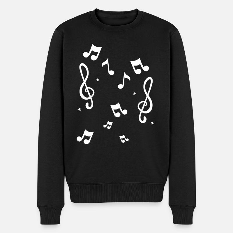 Musique Notes musicales - Pull Premium bio Homme - noir