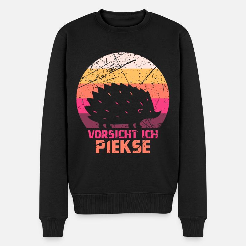 Igel - Männer Premium Bio Pullover - Schwarz