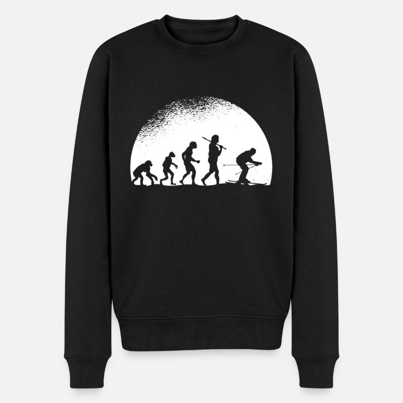 Evolution Ski - Men's Premium Organic Jumper - black