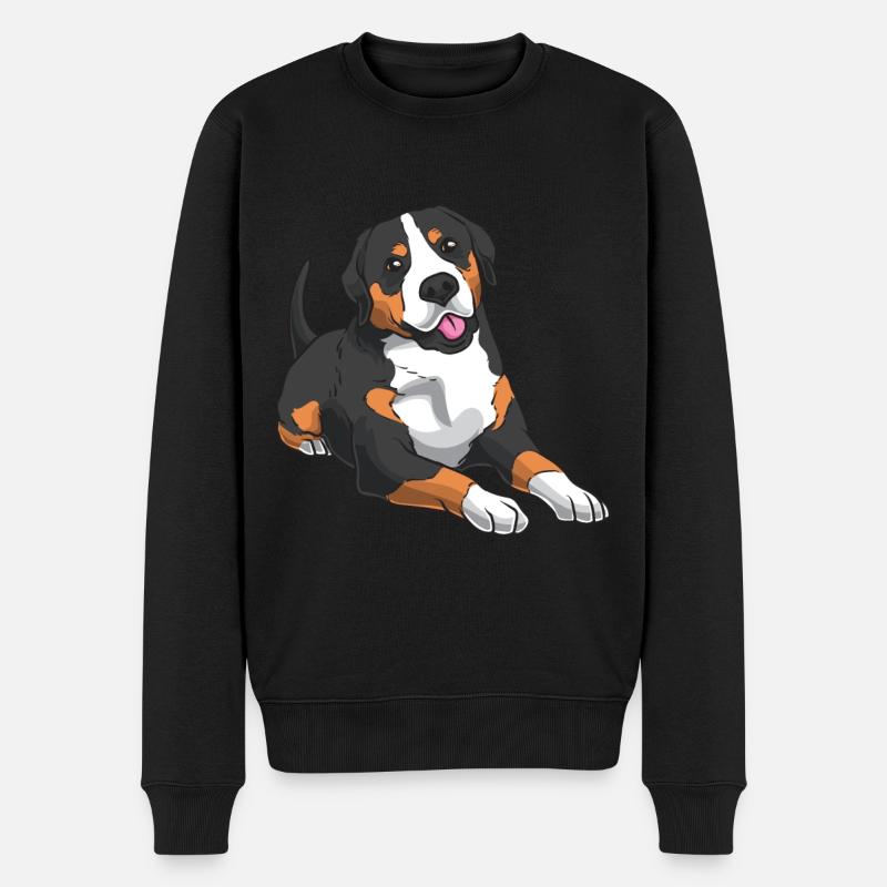 Grosser Schweizer Sennenhund - Männer Premium Bio Pullover - Schwarz