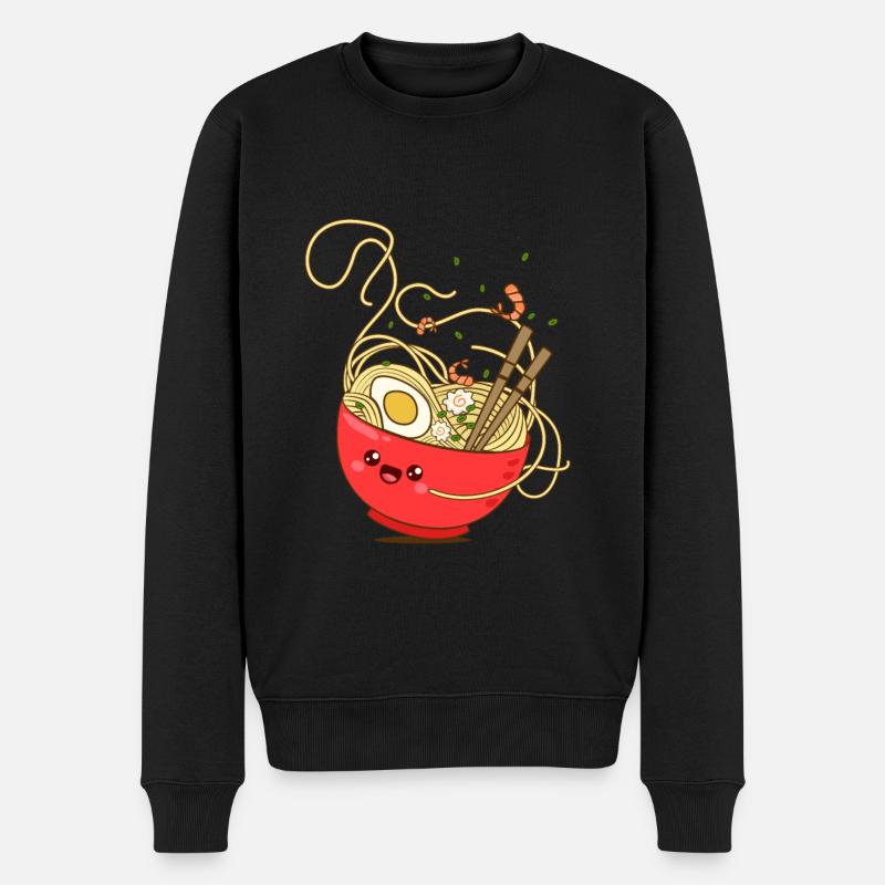Ramen - Männer Premium Bio Pullover - Schwarz