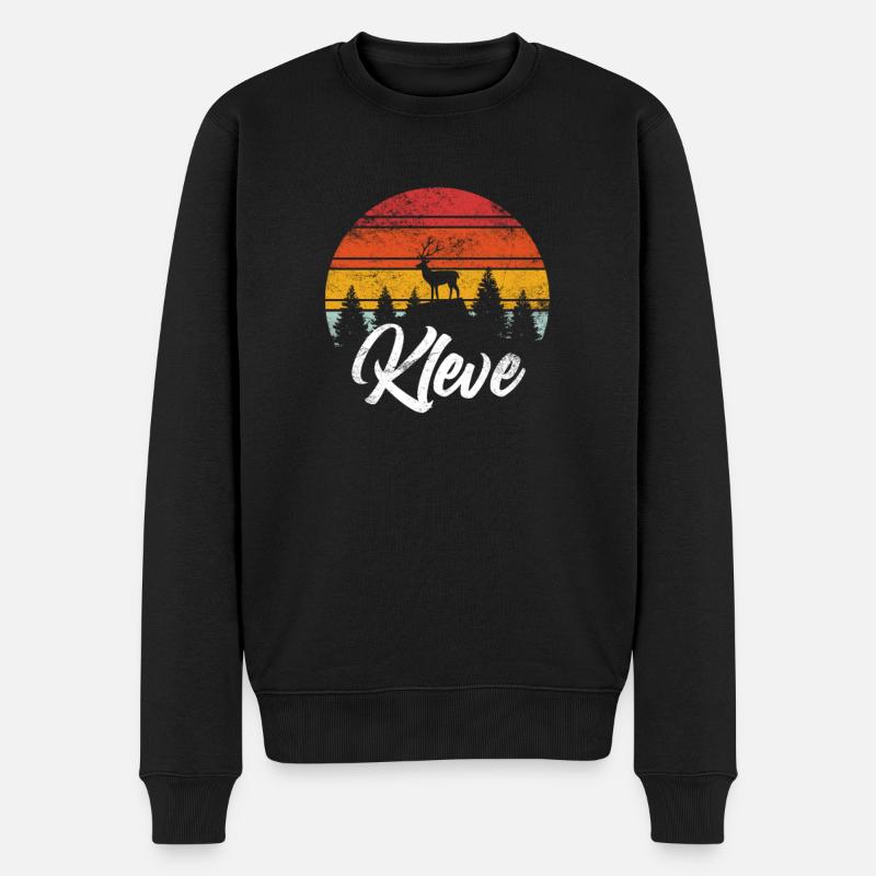 Kleve - Männer Premium Bio Pullover - Schwarz