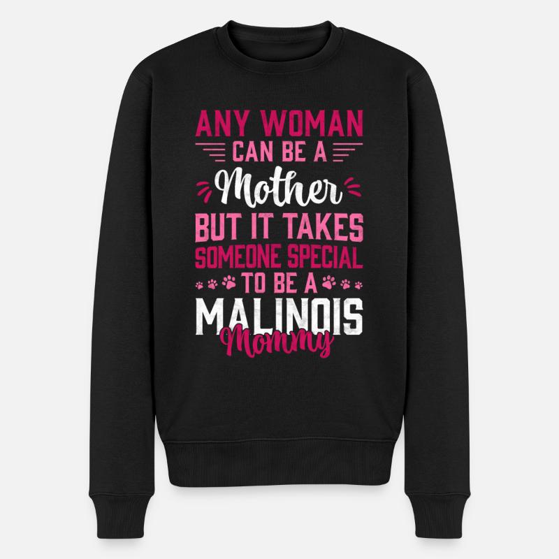 Malinois Mama Belgian Shepherd Gift - Men's Premium Organic Jumper - black