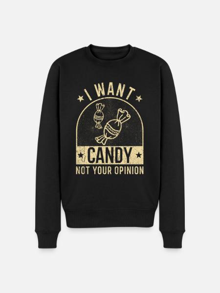 I want Candy - Men's Premium Organic Jumper - black