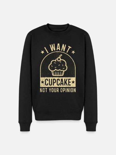 Cupcake baking gift funny - Men's Premium Organic Jumper - black