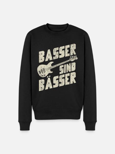 Basser are basses - Men's Premium Organic Jumper - black