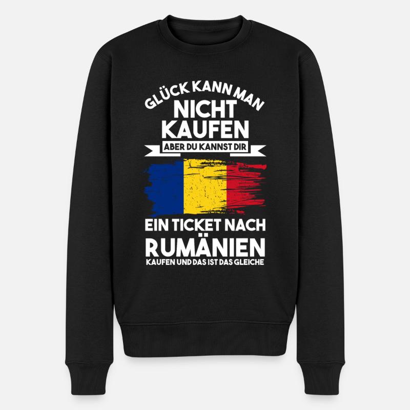 Rumänien Rumänien Rumäne Rumänin Rumänisch - Männer Premium Bio Pullover - Schwarz