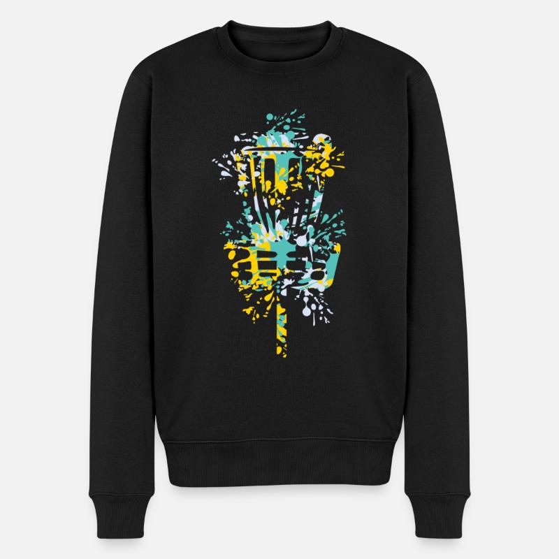 Disc golf Frisbee - Männer Premium Bio Pullover - Schwarz