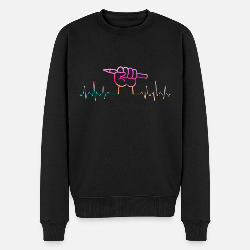 Tegner til tegner - Økologisk premium-sweatshirt til mænd - sort