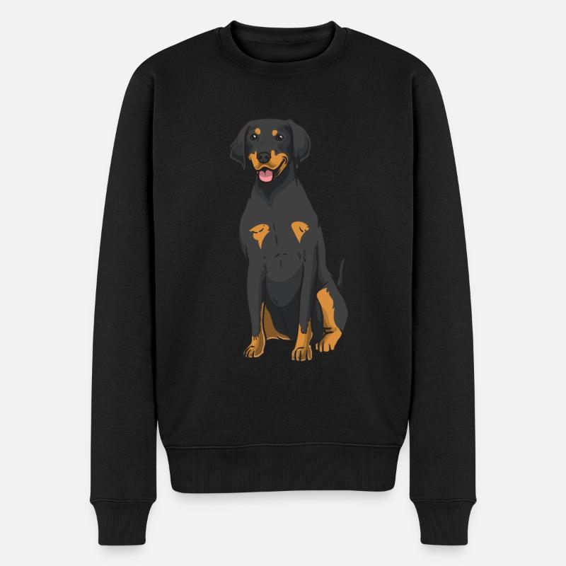 Brandlbracke Hund - Männer Premium Bio Pullover - Schwarz