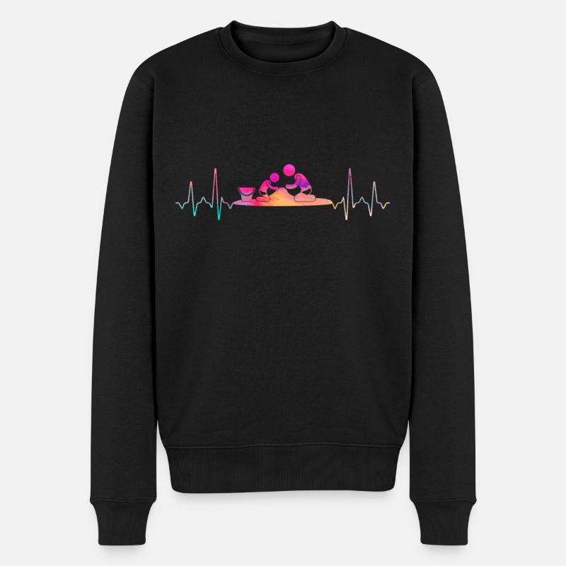 Sandkasten - Männer Premium Bio Pullover - Schwarz
