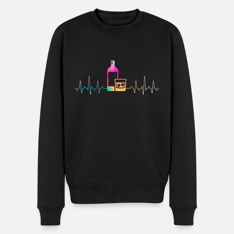 Whisky Battements de coeur - Pull Premium bio Homme - noir