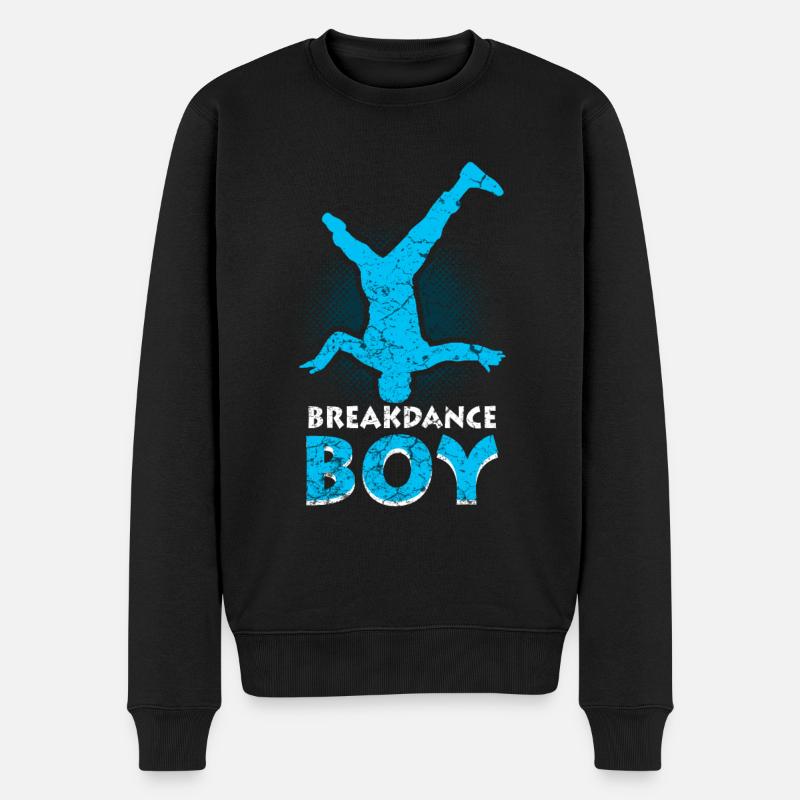 Breakdance Junge Tänzer Breakdancing - Männer Premium Bio Pullover - Schwarz