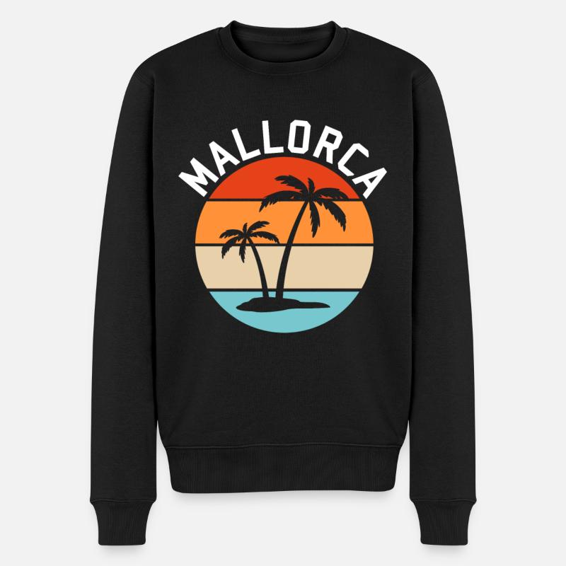 Majorque retro - Pull Premium bio Homme - noir