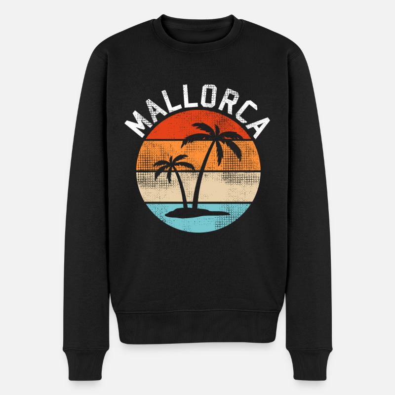 Majorque retro - Pull Premium bio Homme - noir