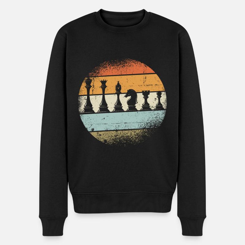 Schach Geschenk - Männer Premium Bio Pullover - Schwarz