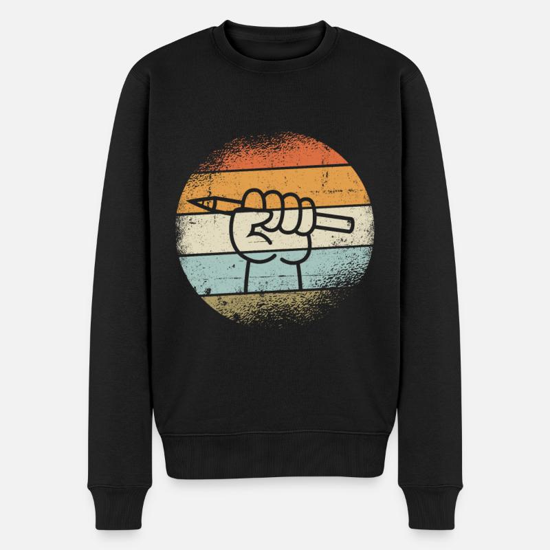 Zeichner Geschenke - Männer Premium Bio Pullover - Schwarz