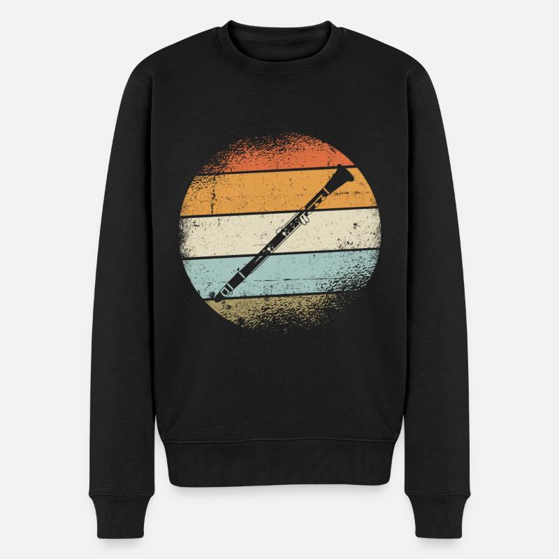 Klarinette - Männer Premium Bio Pullover - Schwarz