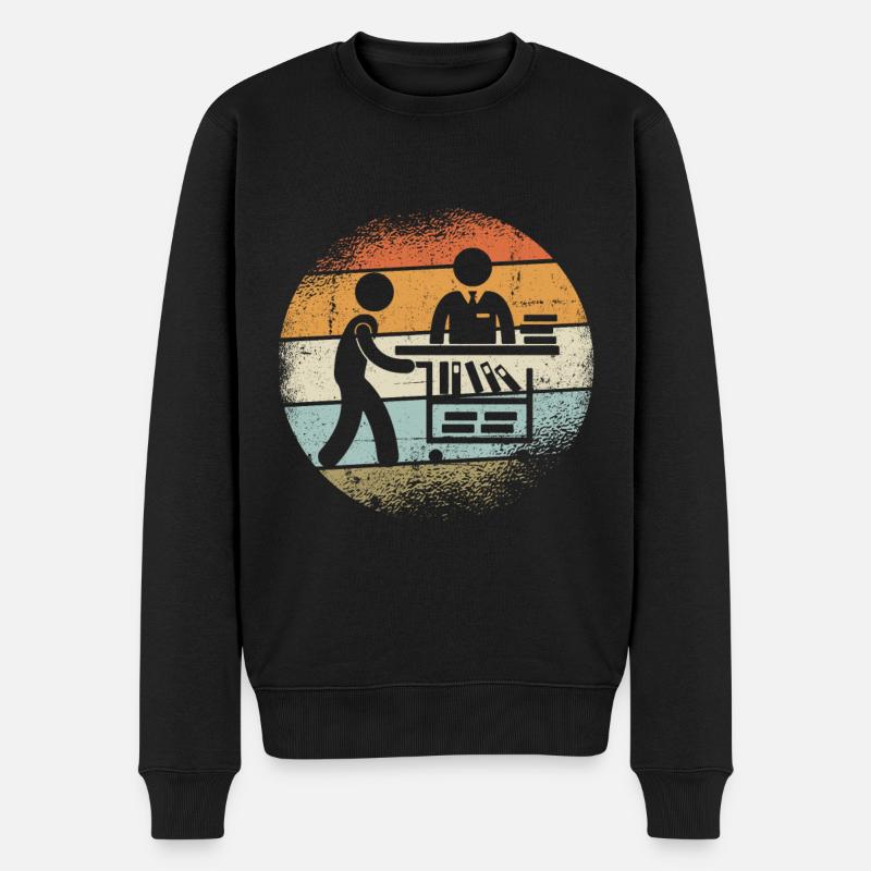 bibliothécaire - Pull Premium bio Homme - noir