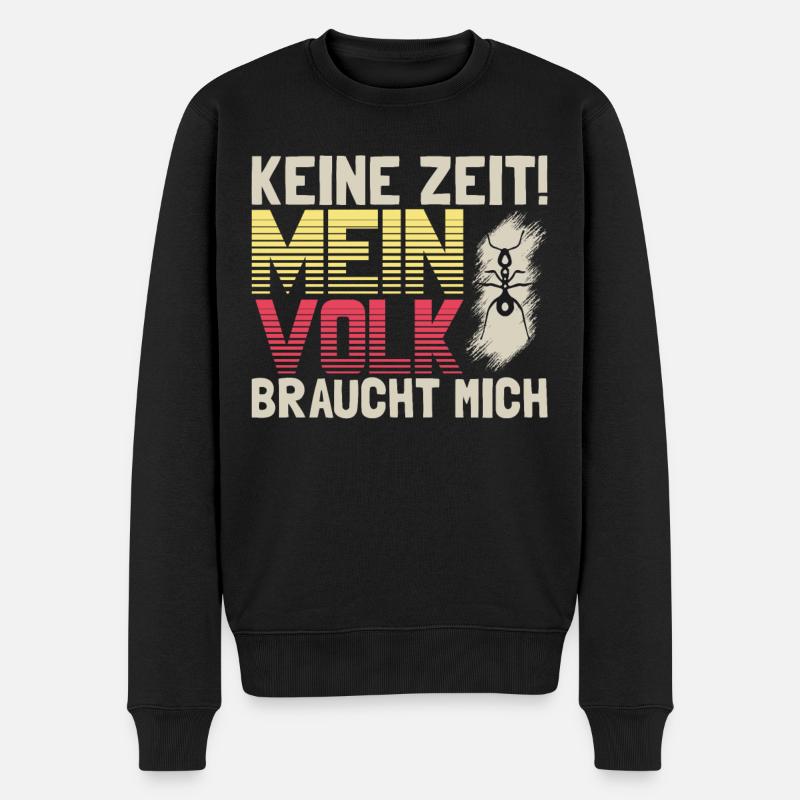 Ameise Ameinsenvolk - Männer Premium Bio Pullover - Schwarz