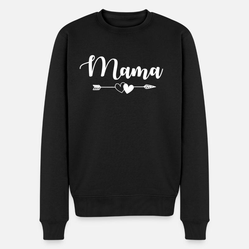Mama - Männer Premium Bio Pullover - Schwarz