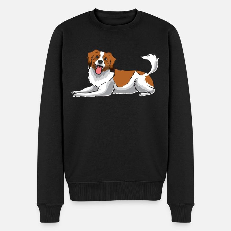 Nederlandse Kooikerhondje - Pull Premium bio Homme - noir