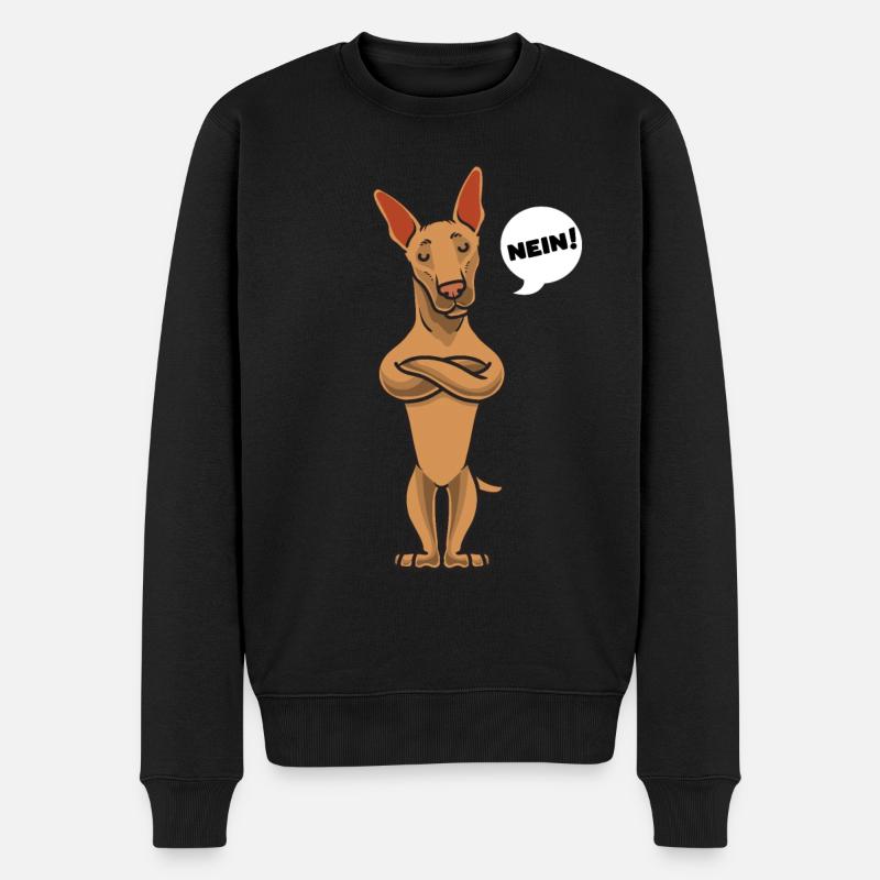 Sturer Podenco Ibicenco Hund lustig Hundefan - Männer Premium Bio Pullover - Schwarz