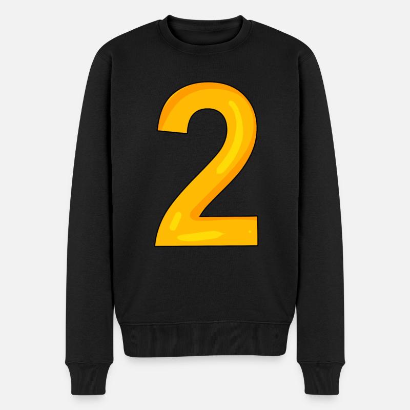 2 - Männer Premium Bio Pullover - Schwarz