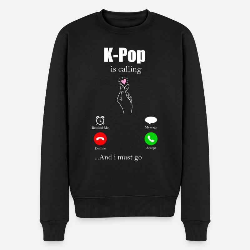 K-Pop - Økologisk premium-sweatshirt til mænd - sort