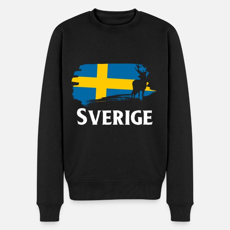 Suède Sverige Elch - Pull Premium bio Homme - noir