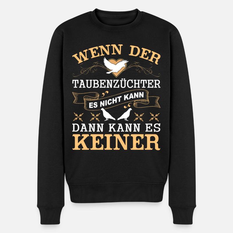 Taubenflüsterer brieftaubenzucht Taubenzüchter - Männer Premium Bio Pullover - Schwarz