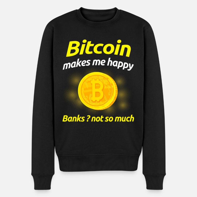 Bitcoin - Pull Premium bio Homme - noir