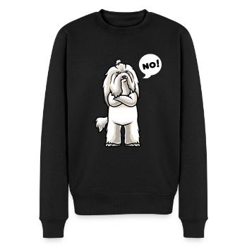 Sturer Coton de Tuléar Chiens - Pull Premium bio Homme - noir - Devant - Nico (187cm)