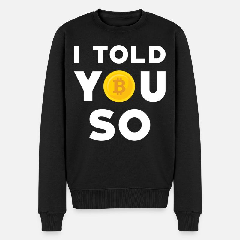 Bitcoin - Pull Premium bio Homme - noir