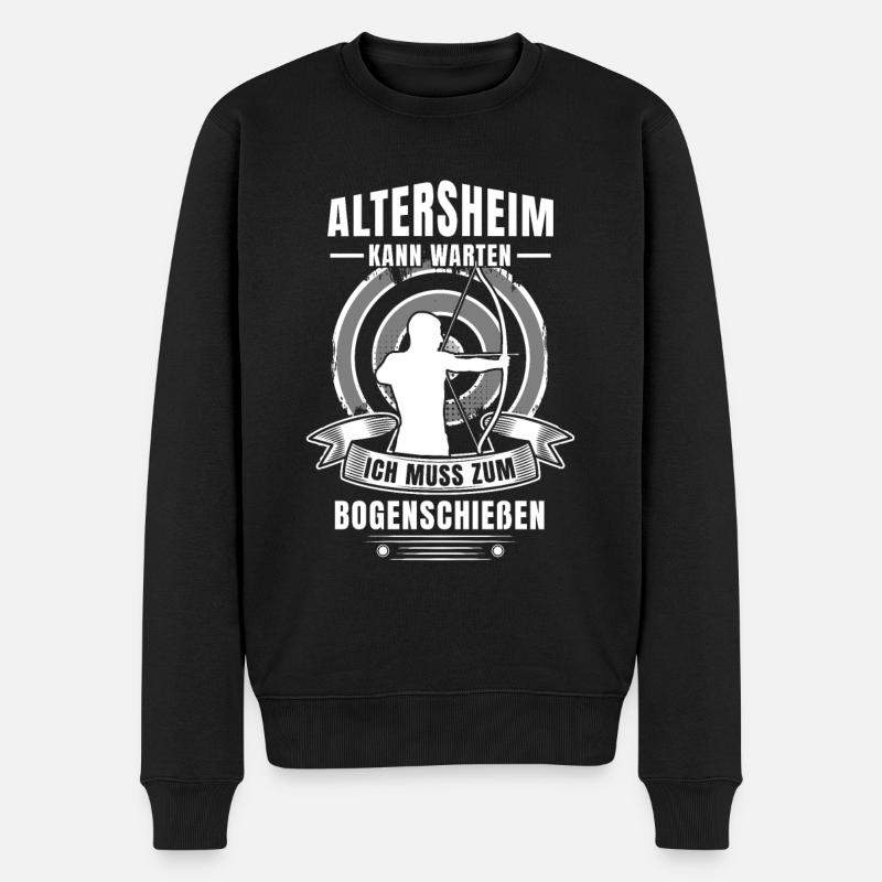 Bogenschießen - Männer Premium Bio Pullover - Schwarz