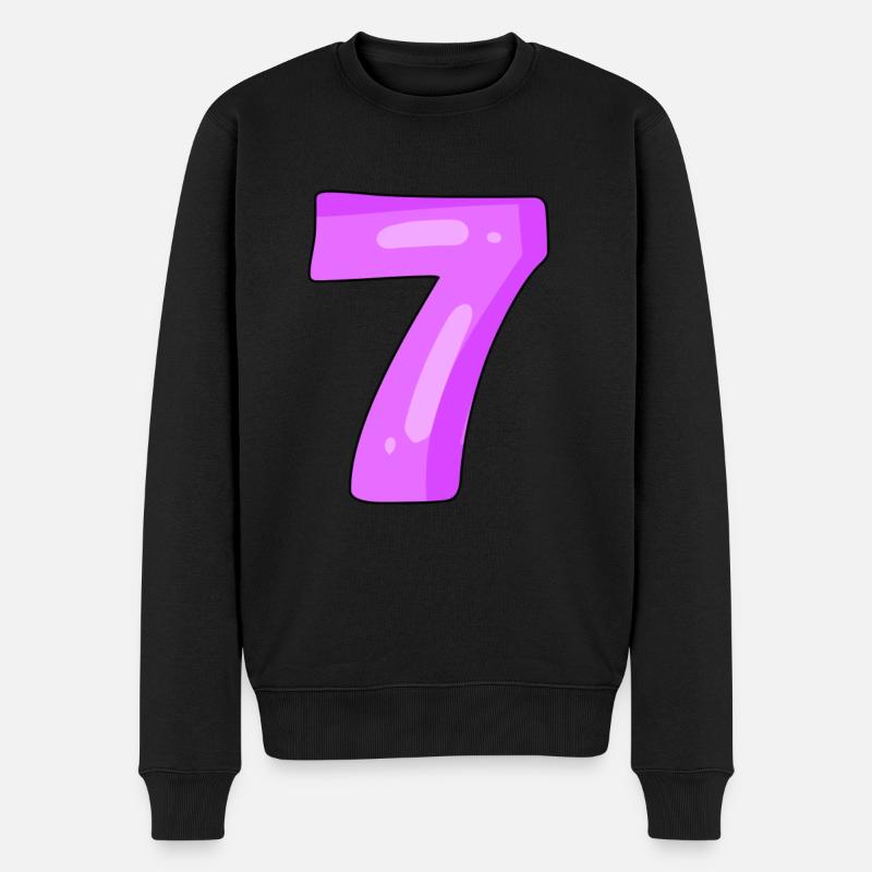 7 violet - Pull Premium bio Homme - noir