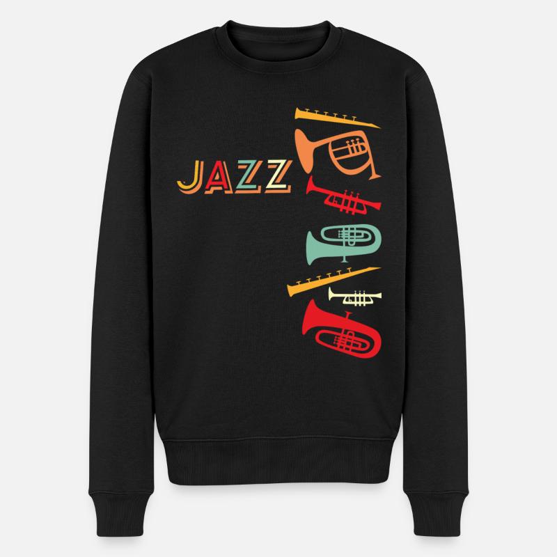 Jazz - Männer Premium Bio Pullover - Schwarz