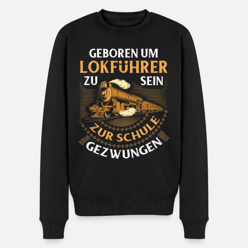 Modelleisenbahn Lokführer Bahnhof Modellbau S-Bahn - Männer Premium Bio Pullover - Schwarz