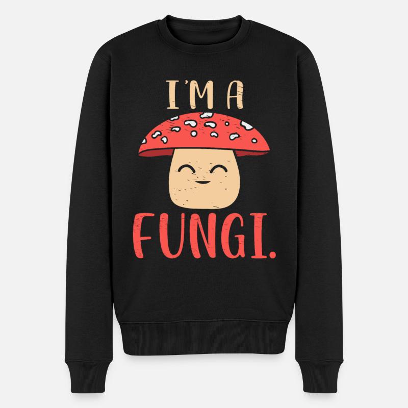 Champignons Champignons Champignons Biologiste Champignons - Pull Premium bio Homme - noir
