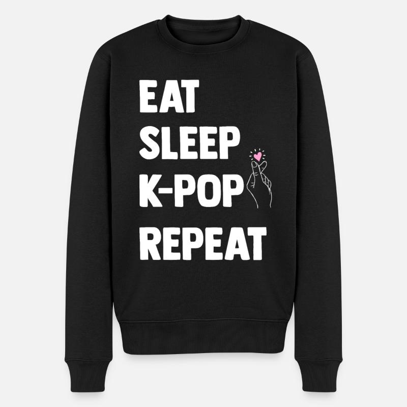 K-Pop - Männer Premium Bio Pullover - Schwarz