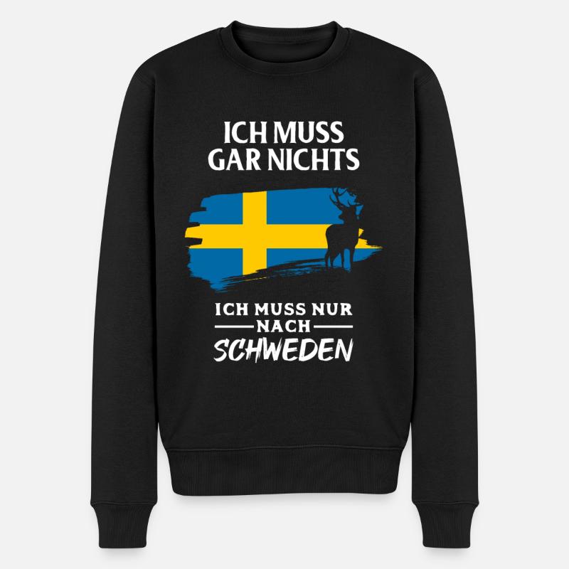 Schweden - Männer Premium Bio Pullover - Schwarz