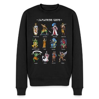 Götter der japanischen Mythologie - Männer Premium Bio Pullover - Schwarz - Vorne - Nico (187cm)