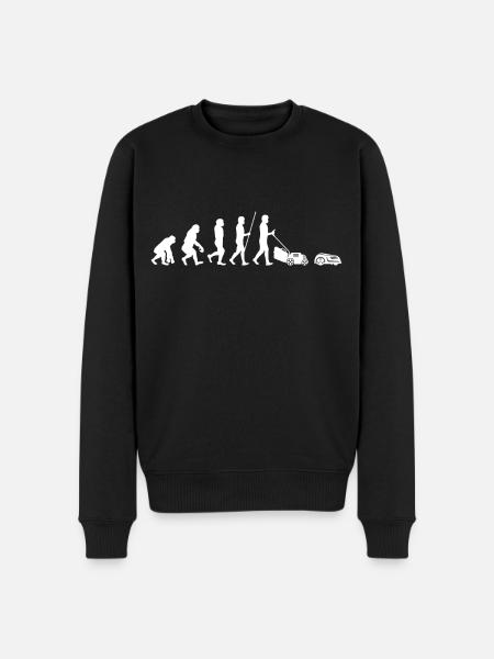 Mähroboter Evolutions Garten Rasenflüsterer - Männer Premium Bio Pullover - Schwarz
