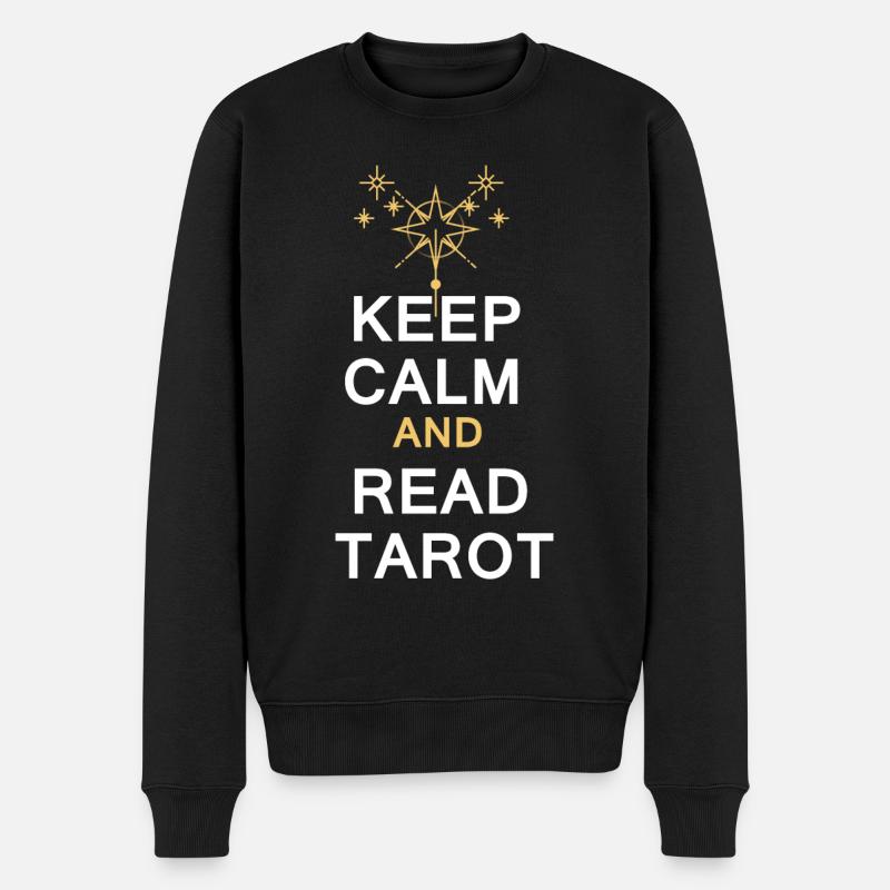 Tarotkarten Wahrsager Tarot Spielkarten - Männer Premium Bio Pullover - Schwarz