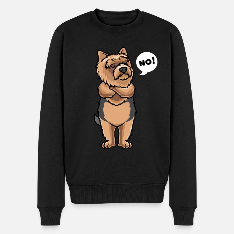 Sturer Norwich Terrier - Pull Premium bio Homme - noir