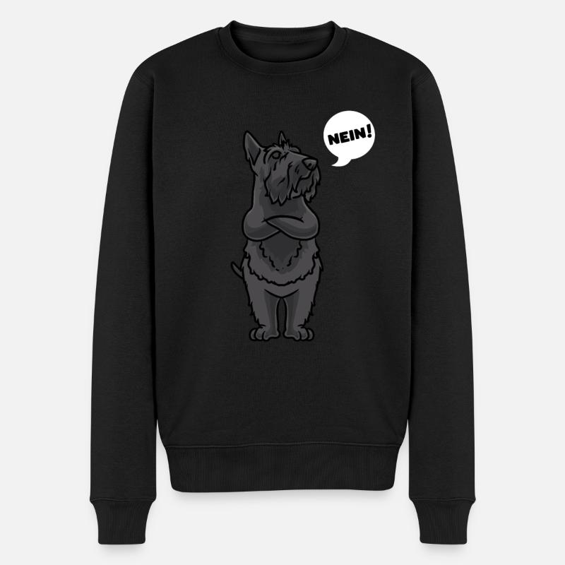 Stuer Scottish Terrier Chien - Pull Premium bio Homme - noir