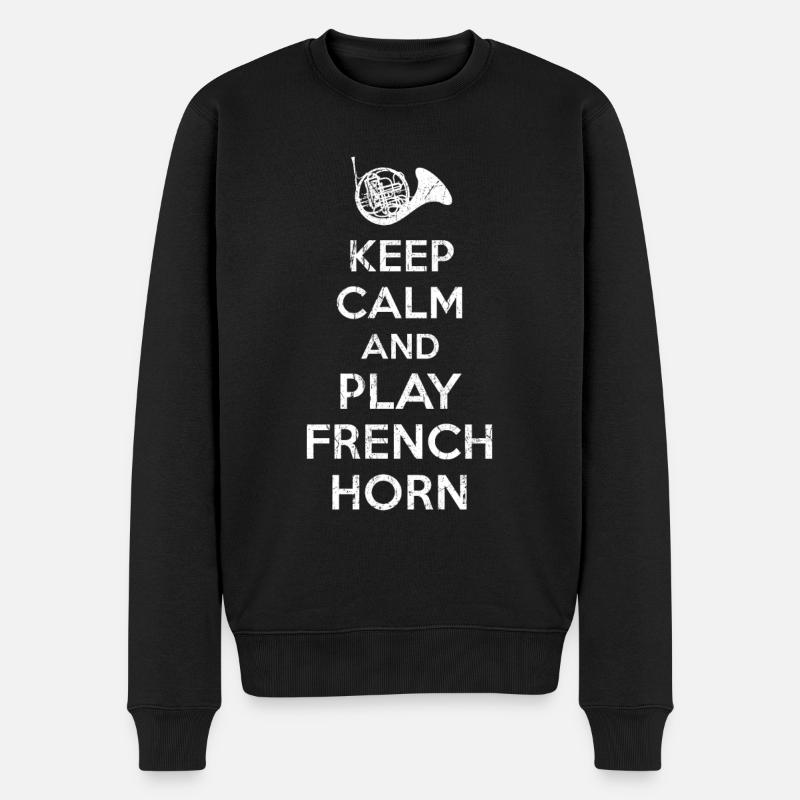 Waldhorn Geschenke - Männer Premium Bio Pullover - Schwarz